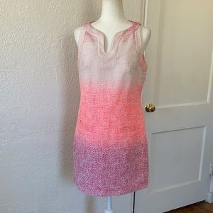 Cynthia Steffe Pink Ombré Shift Dress Size 8 - Sleeveless Sheath Dress